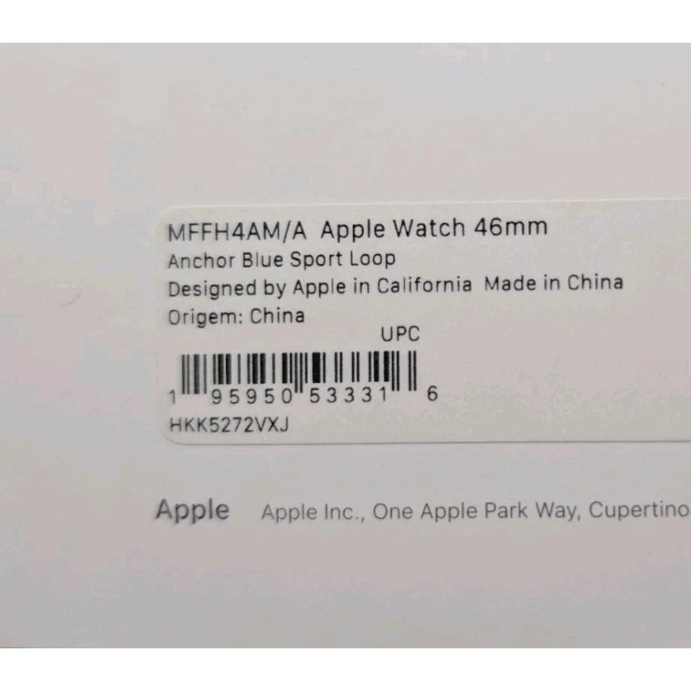 44-O Apple Watch 46mm Anchor Blue Sport Loop